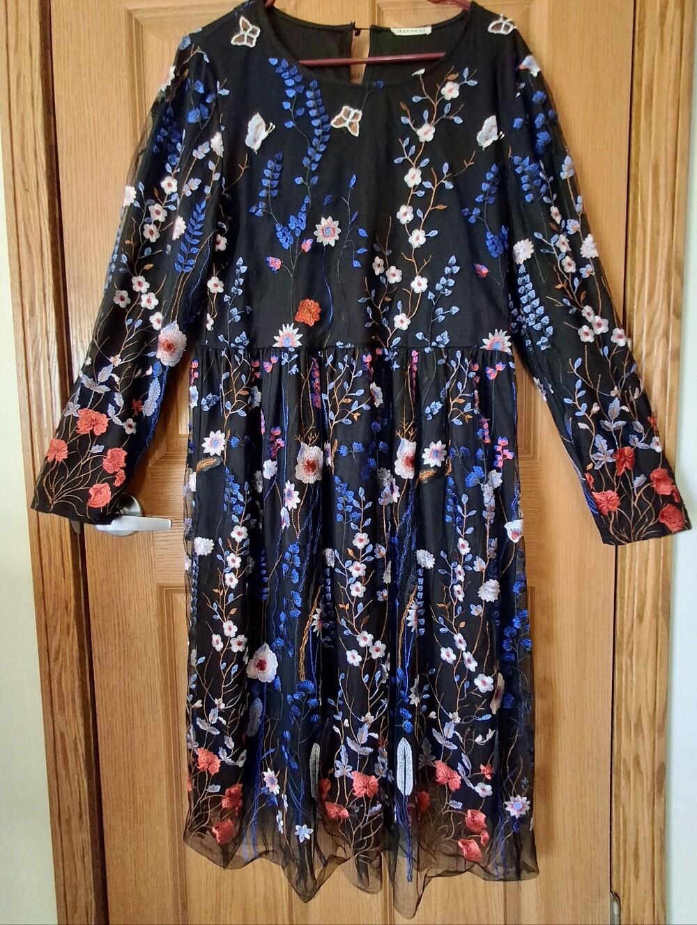 🦋 JessaKae "Holly" Embroidered MIDI Tier Dress